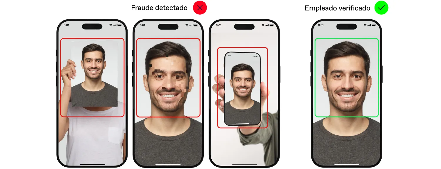 verificaciones de prueba de vida en acción para un sistema de monitoreo de asistencia